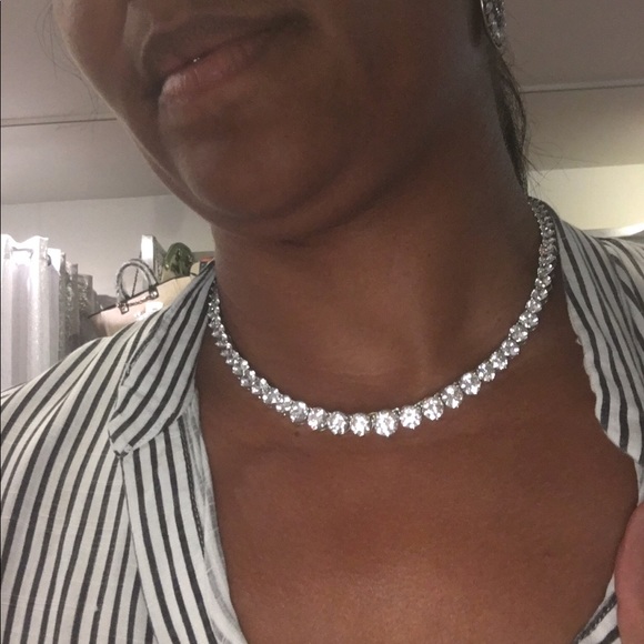 Jewelry - Fancy CZ necklace 18ich necklace